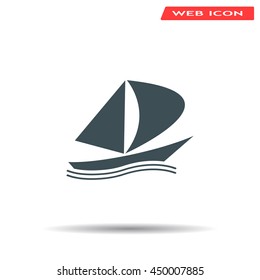 yacht vector icon