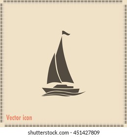 yacht vector icon