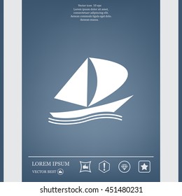 yacht vector icon