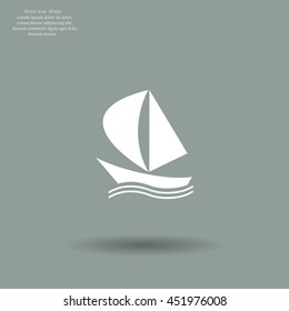 yacht vector icon