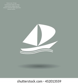 yacht vector icon
