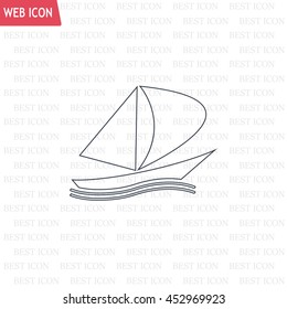 yacht vector icon