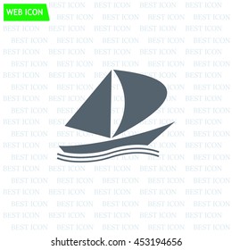 yacht vector icon