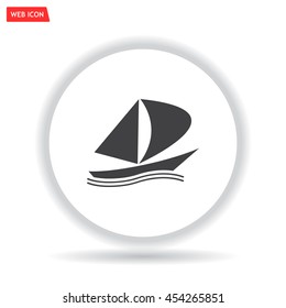 yacht vector icon