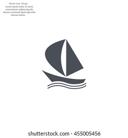 yacht vector icon