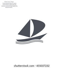 yacht vector icon