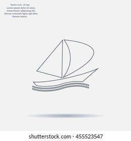 yacht vector icon