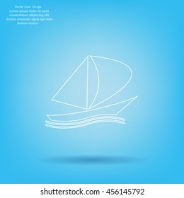 yacht vector icon
