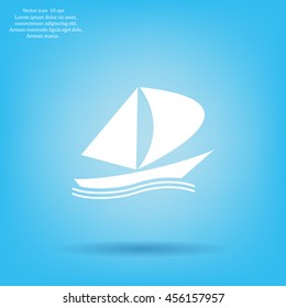 yacht vector icon