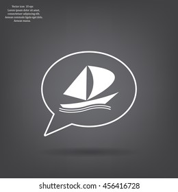 yacht vector icon