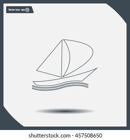 yacht vector icon