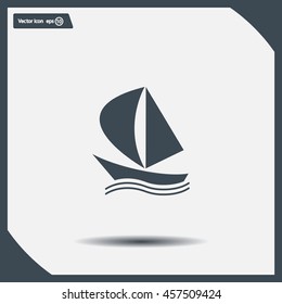 yacht vector icon