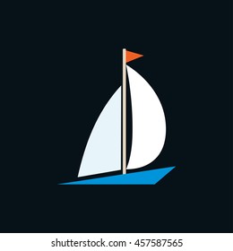 yacht vector icon