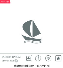 yacht vector icon