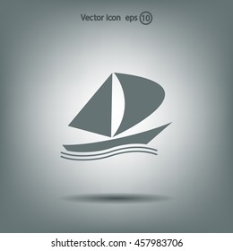 yacht vector icon