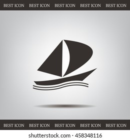 yacht vector icon