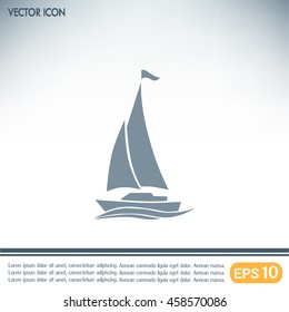 yacht vector icon