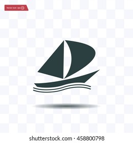 yacht vector icon
