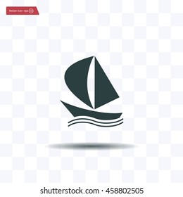 yacht vector icon