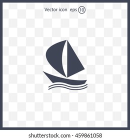 yacht vector icon