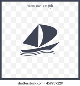 yacht vector icon