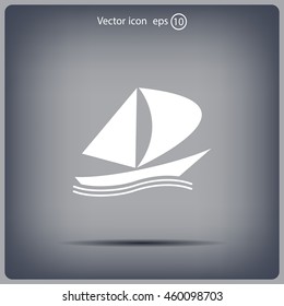 yacht vector icon