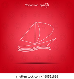 yacht vector icon