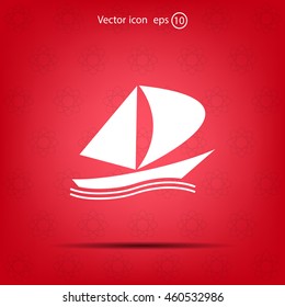 yacht vector icon