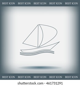 yacht vector icon