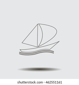 yacht vector icon