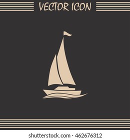yacht vector icon