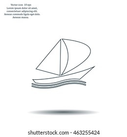 yacht vector icon