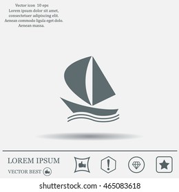 yacht vector icon