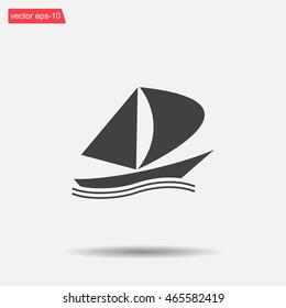 yacht vector icon