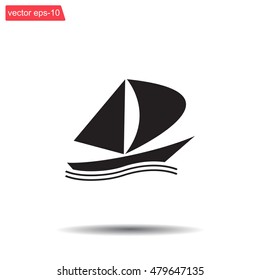 yacht vector icon
