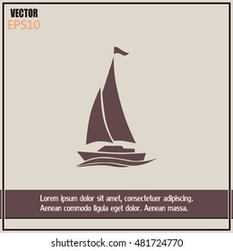 yacht vector icon