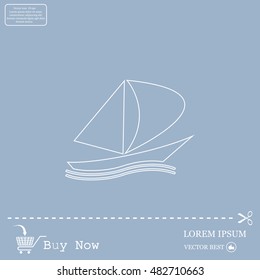 yacht vector icon