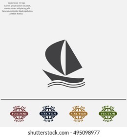 yacht vector icon