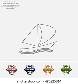 yacht vector icon