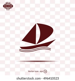 yacht vector icon
