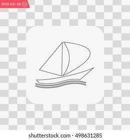 yacht vector icon