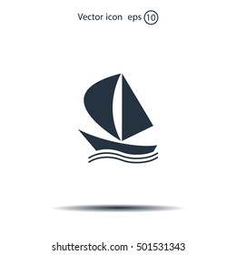 yacht vector icon