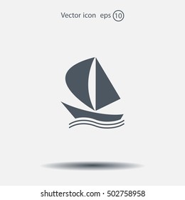 yacht vector icon