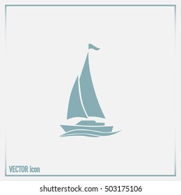 yacht vector icon