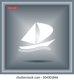 yacht vector icon