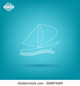 yacht vector icon