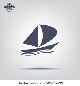 yacht vector icon