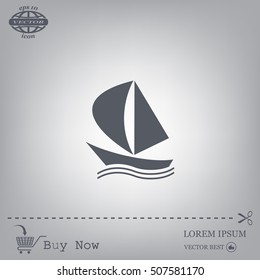 yacht vector icon
