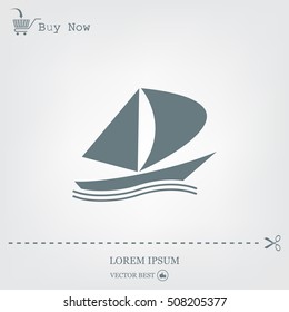 yacht vector icon