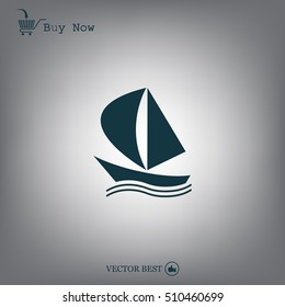 yacht vector icon